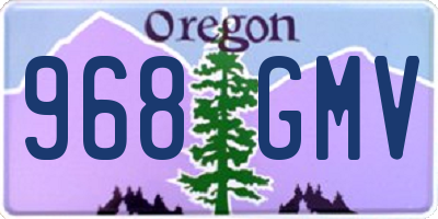 OR license plate 968GMV