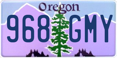 OR license plate 968GMY