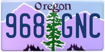 OR license plate 968GNC