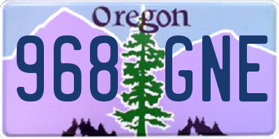 OR license plate 968GNE