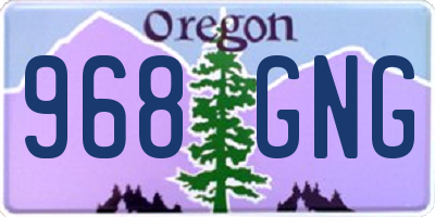 OR license plate 968GNG