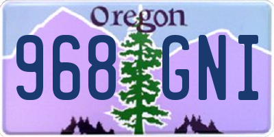 OR license plate 968GNI