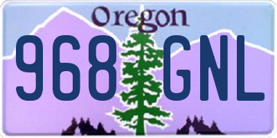 OR license plate 968GNL