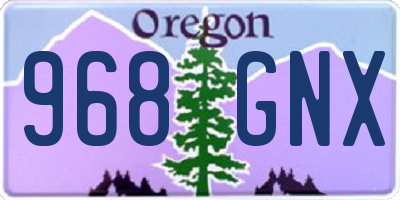 OR license plate 968GNX