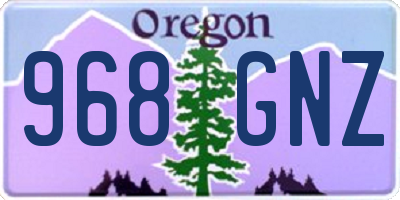 OR license plate 968GNZ