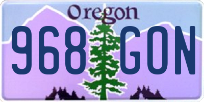 OR license plate 968GON