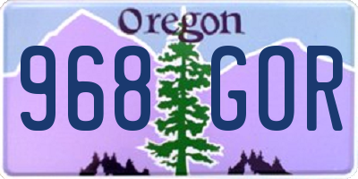 OR license plate 968GOR
