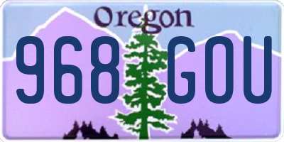 OR license plate 968GOU