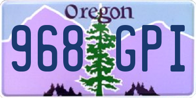 OR license plate 968GPI
