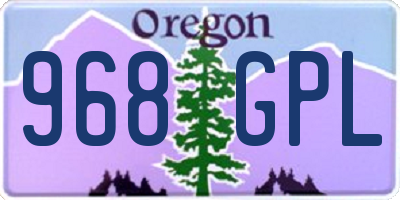 OR license plate 968GPL