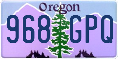 OR license plate 968GPQ