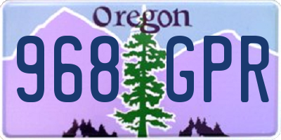 OR license plate 968GPR