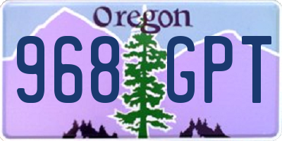 OR license plate 968GPT