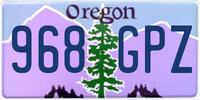 OR license plate 968GPZ