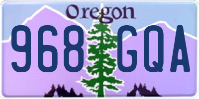 OR license plate 968GQA