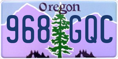 OR license plate 968GQC