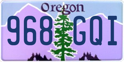 OR license plate 968GQI