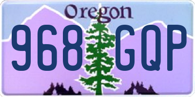 OR license plate 968GQP
