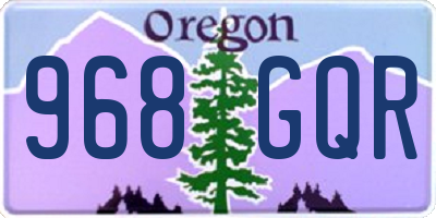 OR license plate 968GQR