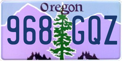 OR license plate 968GQZ