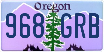 OR license plate 968GRB