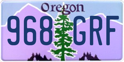 OR license plate 968GRF