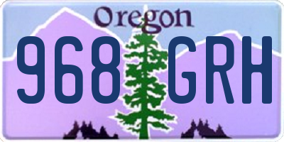OR license plate 968GRH