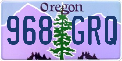 OR license plate 968GRQ