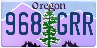 OR license plate 968GRR