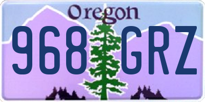 OR license plate 968GRZ