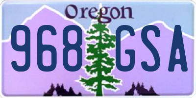OR license plate 968GSA