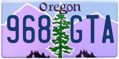 OR license plate 968GTA