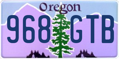 OR license plate 968GTB