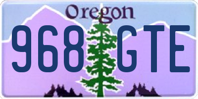 OR license plate 968GTE