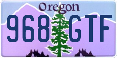 OR license plate 968GTF