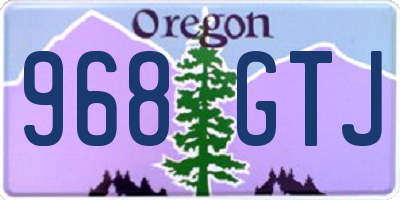 OR license plate 968GTJ