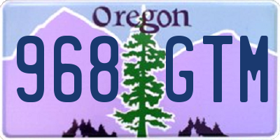 OR license plate 968GTM