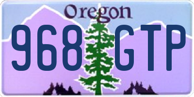 OR license plate 968GTP