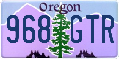 OR license plate 968GTR