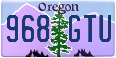 OR license plate 968GTU