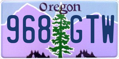 OR license plate 968GTW