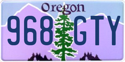 OR license plate 968GTY