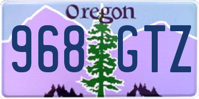 OR license plate 968GTZ