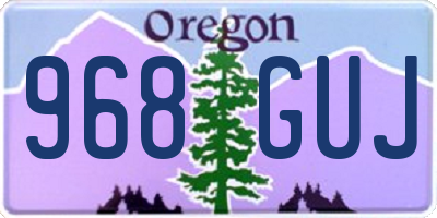 OR license plate 968GUJ