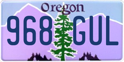 OR license plate 968GUL