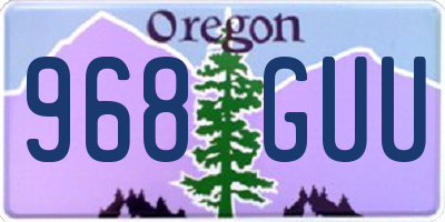 OR license plate 968GUU