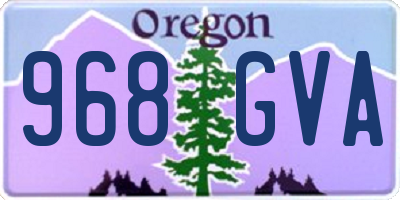 OR license plate 968GVA