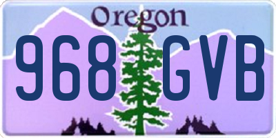 OR license plate 968GVB