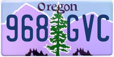 OR license plate 968GVC