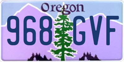 OR license plate 968GVF